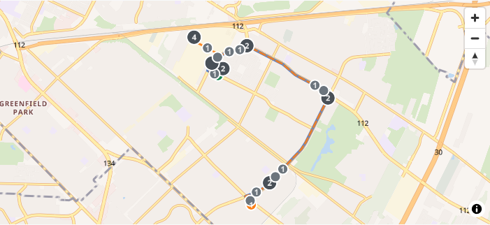 Mapa de tráfico y rutas operativas en vivo
